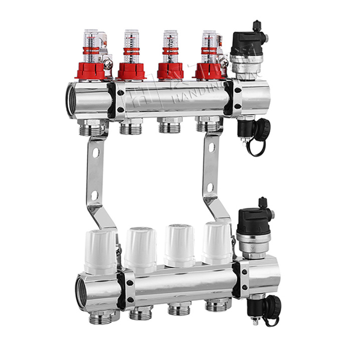 Chrome Plated Brass heating manifold H2036