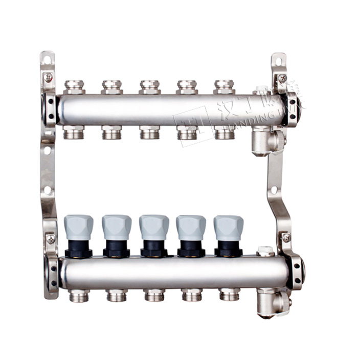 Stainless Steel Heating Manifold With Drain Valve H2005